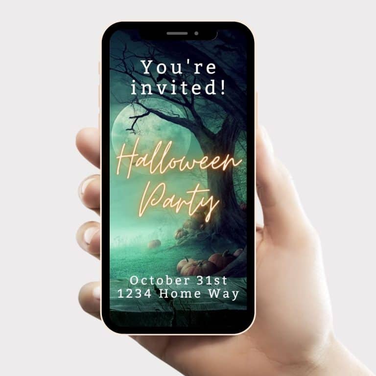 digital halloween party invitation